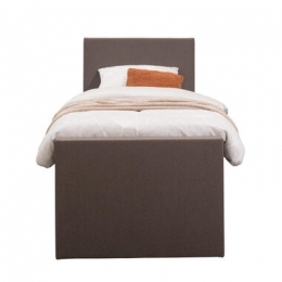 BoxspringmetvoetbordLivegaal-donkerbruin-90x200cm-rondepoot-LeenBakker