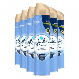 6xGladeLuchtverfrisserSprayPureCleanLinen300ml