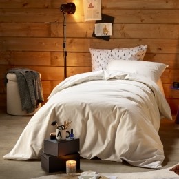 DekbedovertrekFreyaCream-Eenpersoons-140x220cm-KatoenFlanel