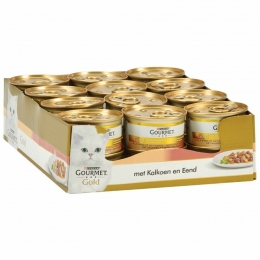 24xGourmetGoldFijneHapjesKalkoen-eend85gr