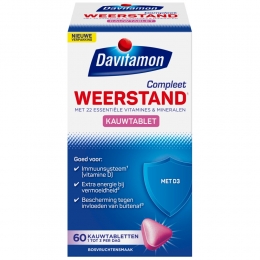GratisVerzending4xDavitamonCompleetWeerstandHoogGedoseerdBosvruchten50kauwtabletten