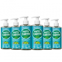 6xHappyEarth100NatuurlijkeHandzeepCedarLime300ml