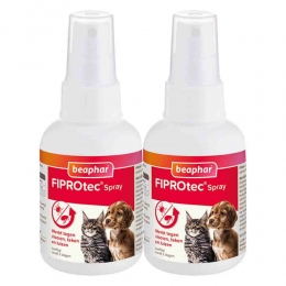 2xBeapharFiprotecAntiVlooienenTekenSprayHondenKat100ml