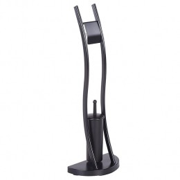 Beliani-SOACHA-Toiletrolenborstelhouder-Zwart-Staal