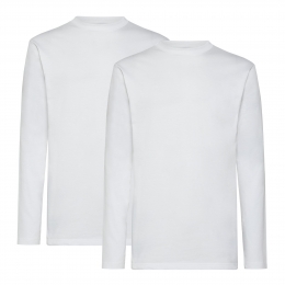 AlanRedLongsleeveT-shirtVirginia2PackRondeHalsWhiteL
