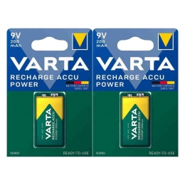 2xVartaRechargeAccuPowerOplaadbareBatterijen9V200mAh