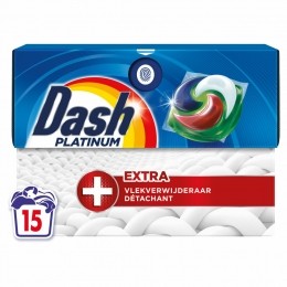 4xDashWasmiddelcapsules4in1PlatinumPodsExtraVlekkenverwijderaar15stuks