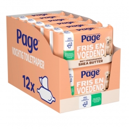 12xPageVochtigToiletpapierSheaButter38stuks