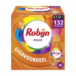 6xRobijnKleinKrachtigWasmiddelColor22Wasbeurten665ml