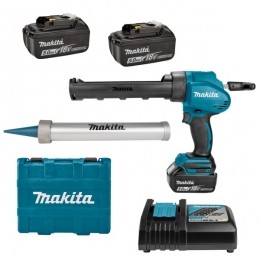 MakitaDCG180RTEX18VLi-IonAccuLijm-EnKitspuitSet2x50AhAccuInclKokerhouder-EnWorsthouderInKoffer