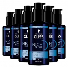 6xGlissNightElixerOvernightMoisture100ml