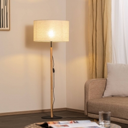 TKLightingVloerlampDevaNaturetextielhout