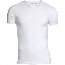 GarageT-shirt1-packBodyFitV-halsWitM