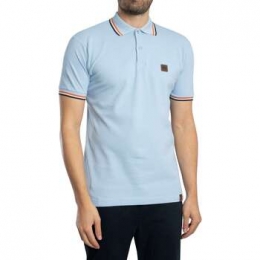 PoloShirtKorteMouwTrojanDriekleurigpiqupoloshirtmetpunt