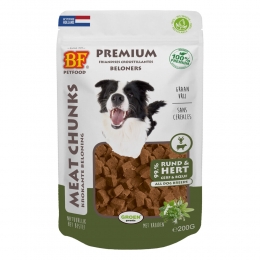 BFPetfoodMeatChunksRund-Hert200gr