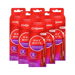 6xColgateMaxWhiteOvernightTandenWhiteningSerum25ml