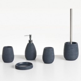 Beliani-QUILCA-Badkameraccessoireset-Donkerblauw-Polyresin
