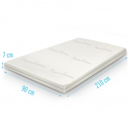 TopperOrganicCottontraagschuim90x210dikte7cm