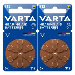 2xVartaGehoorbatterijGehoorapparaat312Blister6stuks