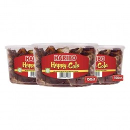 3xHariboHappyCola150stuks