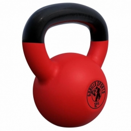 Kettlebell-Gietijzer-Vinyl-Gewicht-Rood-12kg-GorillaSports