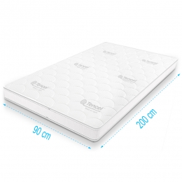 TopdekmatrastraagschuimTencelDeluxe90x200dikte11cm