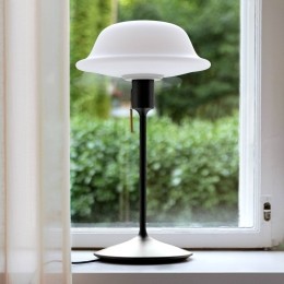 UMAGEButlertafellampglazenkapvoetzwart