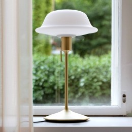 UMAGEButlertafellampglazenkapmessingvoet