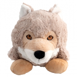 WOLTERSHondenknuffelWoodyWolfbruin-beigeMaat9cm