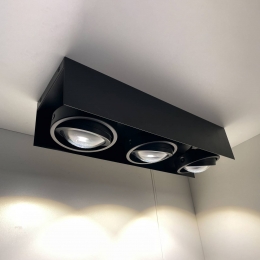 MEGATRONCardanoLEDplafondspot3-lampszwart