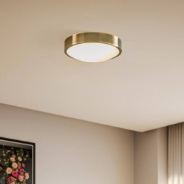LamkurPlafondlampJarisgebogenglas26cmpatina