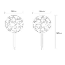 GloboLEDgrondspieslamp36748Sbolzilvermetaal