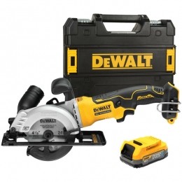 DeWALTDCS571E1T-XJ18VLi-ionXRAccuCirkelzaagSet1xPOWERSTACKAccuInTSTAK-115mm-Koolborstelloos