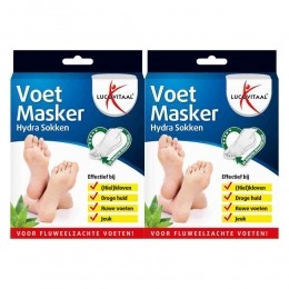 2xLucovitaalVoetmaskerHydraSokken1paar