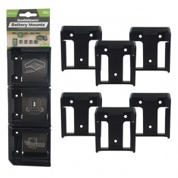 StealthMountsBM-GW40-BLK-6AccuhoudersVoorGreenworks40v-Zwart-6Stuks