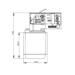 Deko-Light3-fasenrailsysteemDLijncontactdoosadapterwit1380W