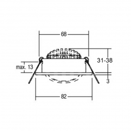 Deko-LightLEDplafondinbouwspotDione4000Kzilvergrijs