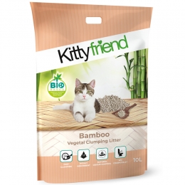 KittyFriendKattenbakvullingVegetalBambooClumpingLitter10liter