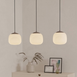 EGLOHanglampCominiotaupezand3-lamps