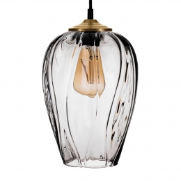 SolbikaLightingHanglampLinkeusIIglasrookgrijs3-lamps