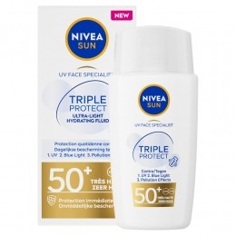 2xNiveaSunTripleProtectZonnecrmeGezichtSPF5040ml