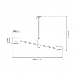 Eko-LightPlafondlampCrossGold2-lamps