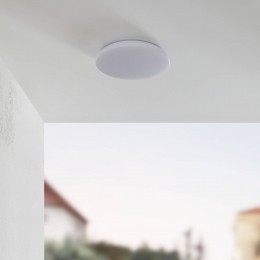 LindbyDokiLEDbuitenplafondlamp34cmwitkunststof