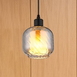 GloboHanglampXia14cmrookgrijsglas