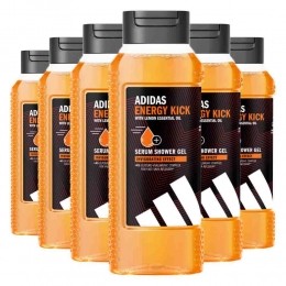 6xAdidasShowerGelActiveSkinMindEnergyKickM250ml