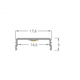 BRUMBERGOneLEDopbouwprofielaluminiumvlak1meter