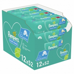 Pampers-FreshClean-Billendoekjes-624doekjes-12x52