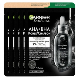 5xGarnierSkinActiveTissueGezichtsmaskerPureCharcoal