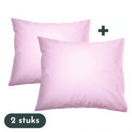ZaveloKussenslopen-Hotelkwaliteit-Setvan2Stuks-Roze-60x70cm-100Katoen-Hotelsluiting