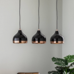 OpviqHanglampYildo68773-lampslineairzwartkoper